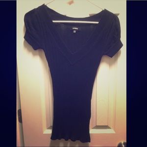Express fitted shortsleeved sweater